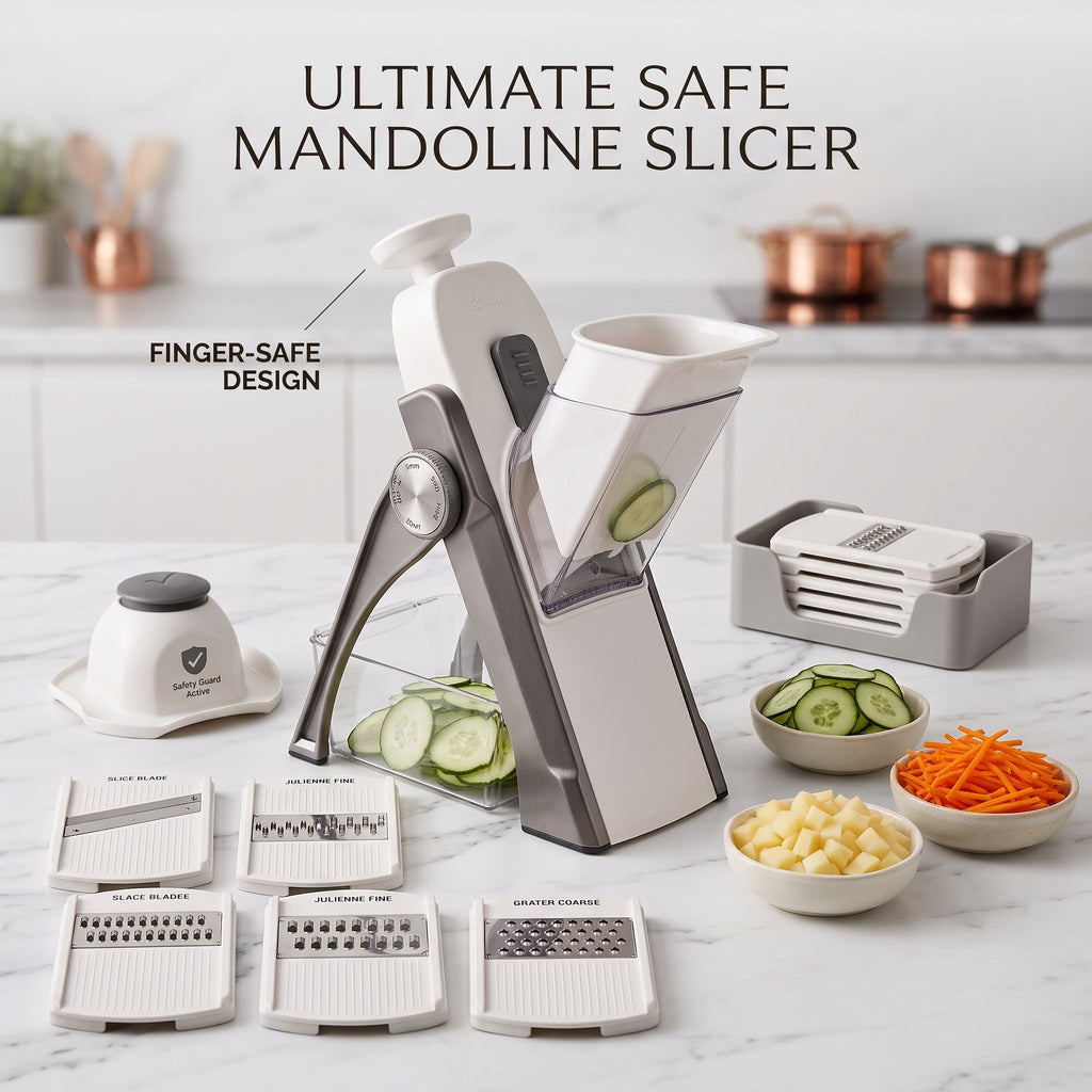 Mandoline Vegetable Slicer & Julienne Cutter – Adjustable Chopper
