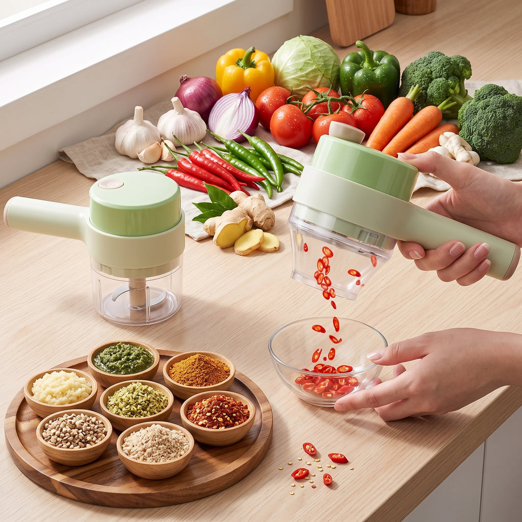 Electric Vegetable Chopper & Slicer
