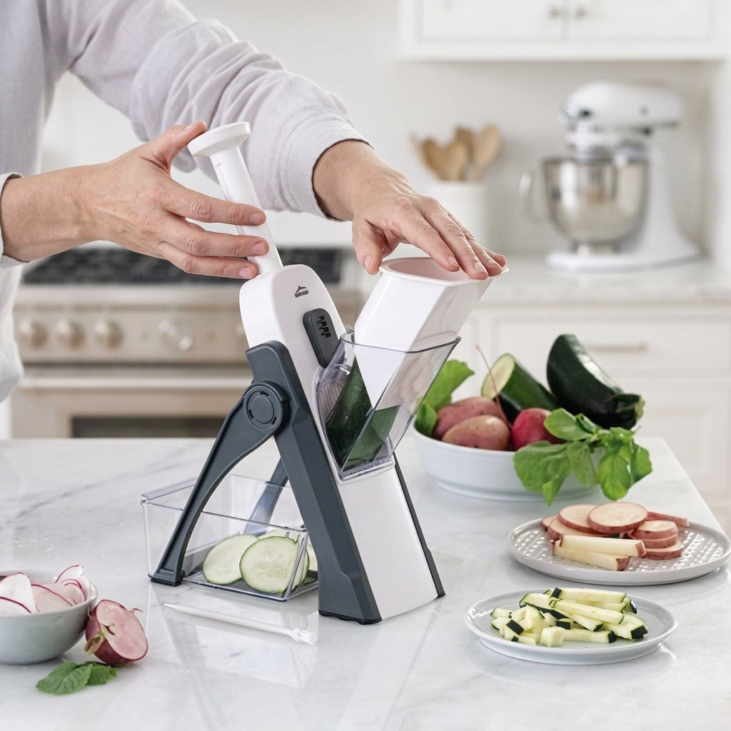 Mandoline Vegetable Slicer & Julienne Cutter – Adjustable Chopper